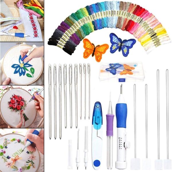 DIY Embroidery Set - 50 Premium Threads in Assorted Colors.